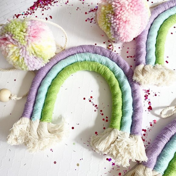 Pastel Spring Garland, Summer Garland, Easter Wall Decor, Boho Baby Shower Decor - Picture 8 of 10